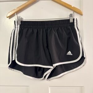 Adidas Women's Black and White Athletic Shorts
